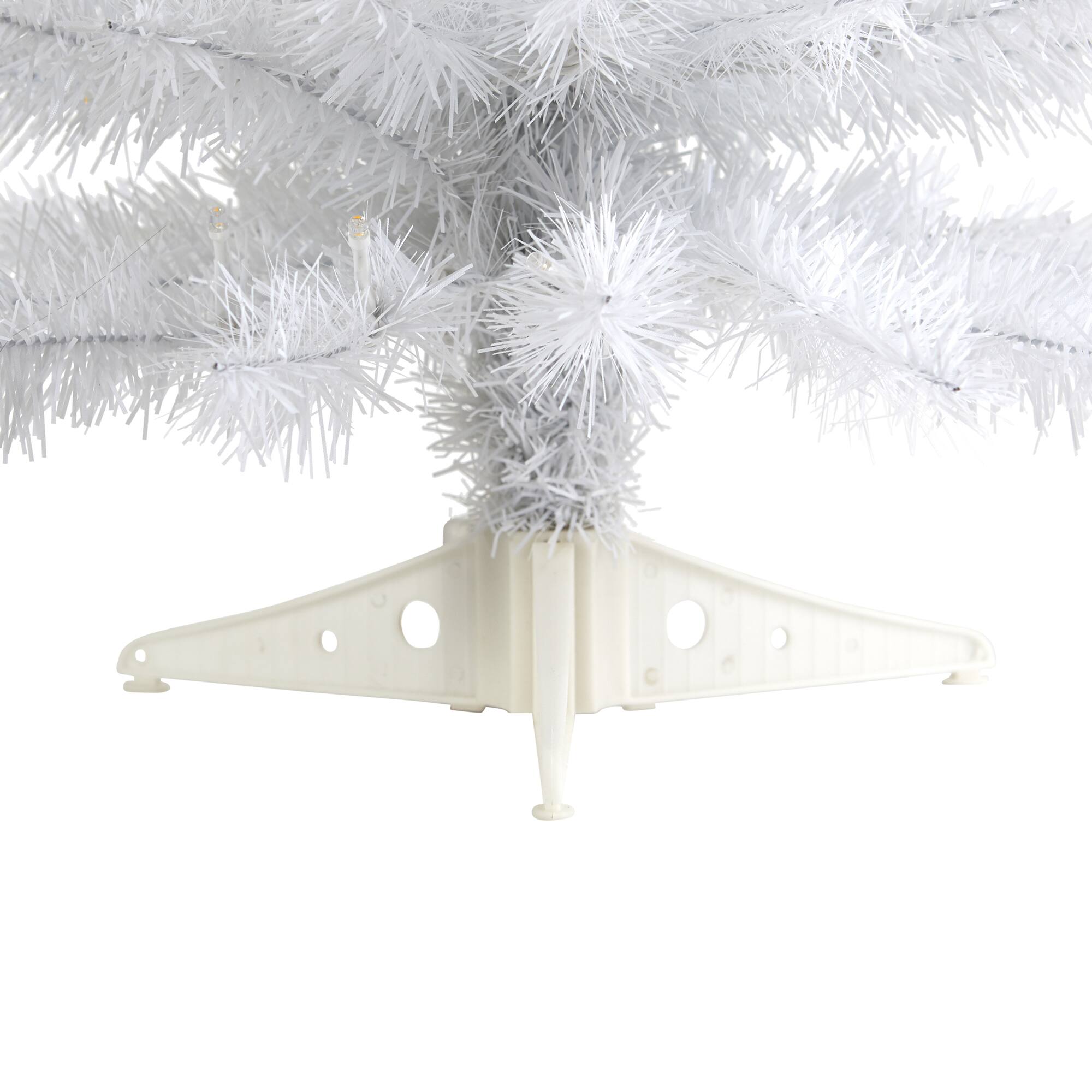 2ft. Pre-Lit White Artificial Christmas Tree, Clear LED Lights